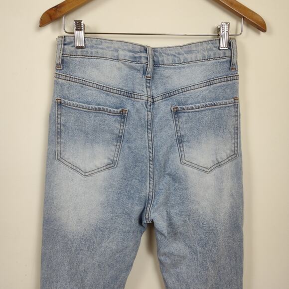 S.O.N.G. BUTTON FLY DESTROYED JEANS TIMELESS FIT WOMEN'S 28 RIPPED DISTRESSED - Picture 6 of 13